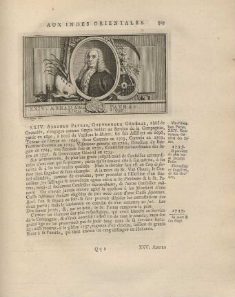 XXIV. Abraham Patras, gouverneur général, ...