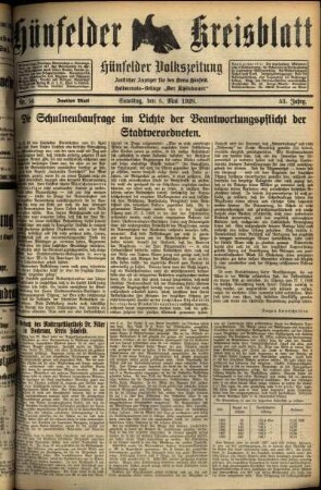 Zweite Ausgabe vom Samstag, den 05. Mai 1928.