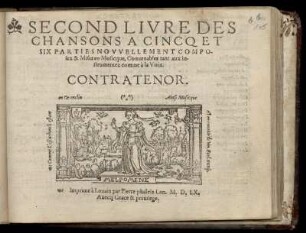 Second livre des chansons a cincq et six parties. Contratenor