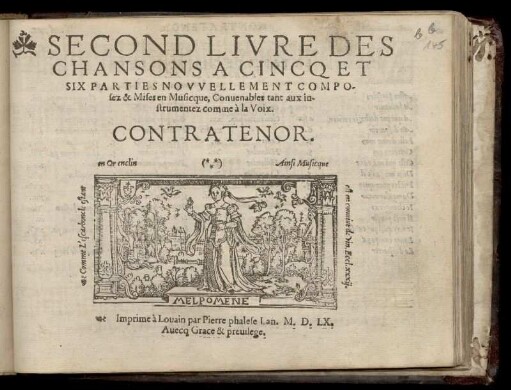Second livre des chansons a cincq et six parties. Contratenor
