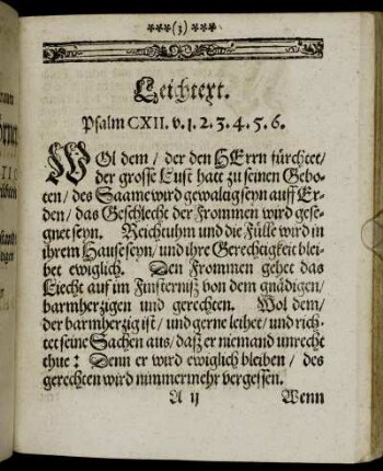 [Christlicher LeichSermon.]