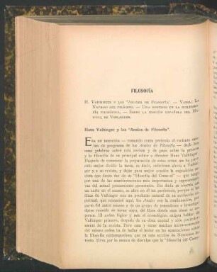Filosofía