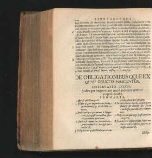 De Obligationibus Quae Ex Quasi Delicto Nascuntur. Observatio LXXXVII.