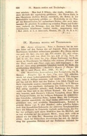 IV. Materia medica und Toxikologie.