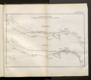 Tafel 1. Schematische Darstellung der Vertheilung der Hamburg-Altonaer Abwässer in der Elbe.