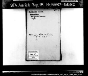 Hausierkonzessionen und -gesuche: Johann Grix aus Emden, Tapetenhandel
