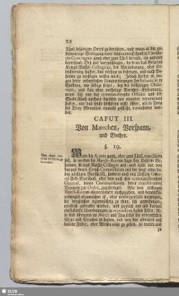 Caput III. Von Maerchen, Vorspann, und Bothen