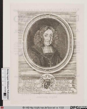 Bildnis Maximilian Heinrich (von Bayern), 1650-88 Kurfürst u. Erzbischof von Köln