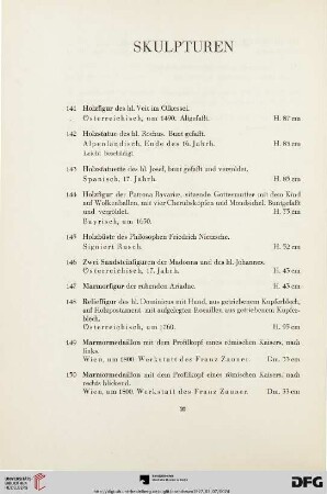 Skulpturen (Nr. 141-150)