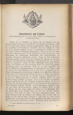 Haussklaverei und Loskauf