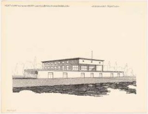 Boots- und Klubhaus Monatskonkurrenz November 1931: Perspektivische Ansicht