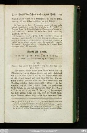 Erster Abschnitt. Von der göttlichen Offenbarung.