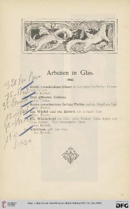 Arbeiten in Glas (Nr. 265 - 270)