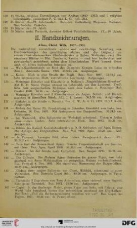 II. Handzeichnungen (Nr. 133-174)