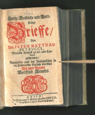 Kurtze, Geistliche und Gottseelige Brieffe