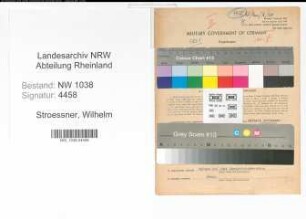 Entnazifizierung Wilhelm Stroessner , geb. 13.04.1907 (Bahnbeamter)