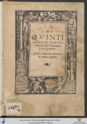QVINTI HORATII FLACCI Odarum, siue Carminum Libri Quattuor
