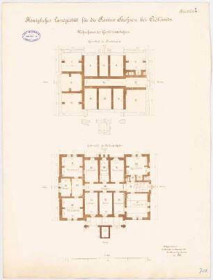 Königliches Landgestüt für die Provinz Sachsen, Kröllwitz Wohnhaus des Gestütsvorstehers: Grundriss Fundamente, KG, 1:100