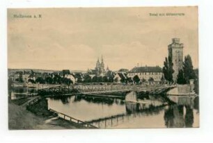 "Total mit Götzenturm" - Eiserner Steg, Neckarfront (Querformat)