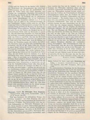 393-394 [Rezension] Neuwinger, Rudolf, Die Philosophie Ernst Bergmanns