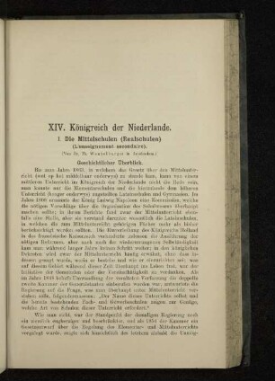 XIV. Königreich der Niederlande