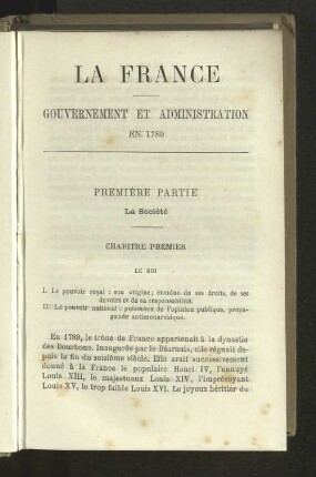 Première Partie