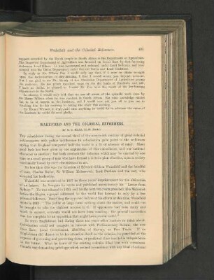Wakefield and the Colonial Reformers.