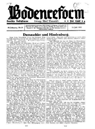 Damaschke und Hindenburg