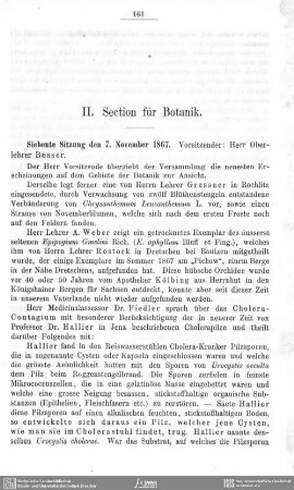 II. Section für Botanik