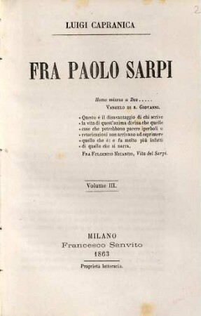 Fra Paolo Sarpi, 3