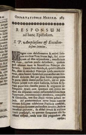 Responsum ad hanc Epistolam / Bernhardus Verzascha