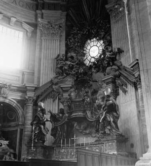 Cathedra Petri : Vatikan. Kirche San Pietro. Chor mit Cathedra Petri (1666; G. L.Bernini)