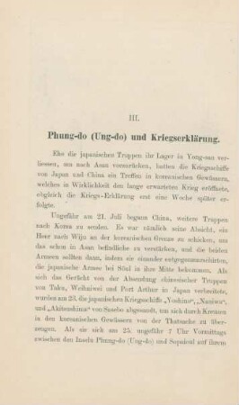 III. Phung-do (Ung-do) und Kriegserklärung