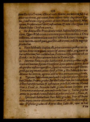Sic Aeterna Dei Providentia voluit, Sabbathi Observantiam ...