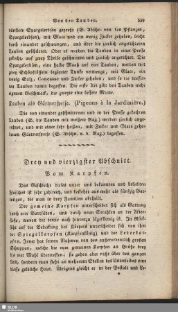 Drey und vierzigster Abschnitt. Vom Karpfen