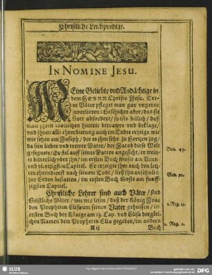 Leichenpredigt : Christliche Leichpredigt. [Eingang]. [Leich-Text]. [Abhandlung]. Erster Theil. Ander Stück