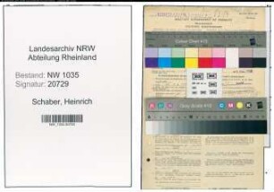 Entnazifizierung Heinrich Schaber , geb. 04.02.1902 (Steiger)