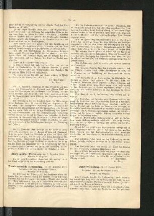 Neunte ordentliche Versammlung, am 29. Dezember 1888