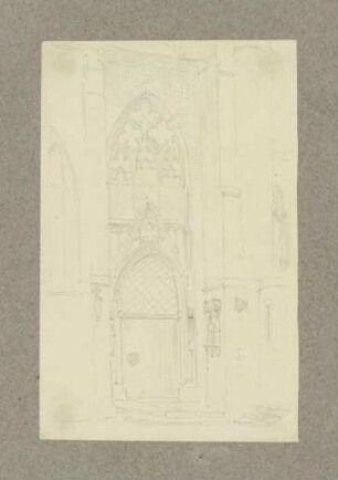 Westliches Portal der Nordseite von St. Lorenz in Nürnberg