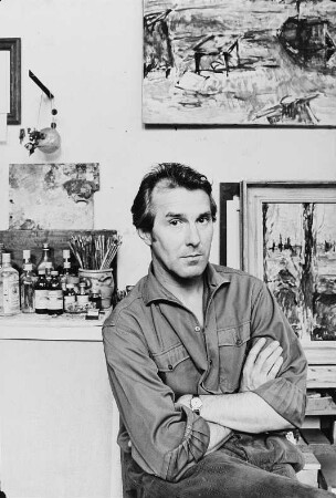 Der Maler Manfred Böttcher in seinem Atelier
