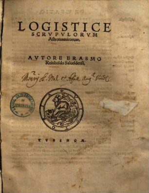 Logistice scrupulorum astronomicorum