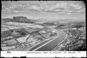 Elbtal bei Königstein mit Lilienstein