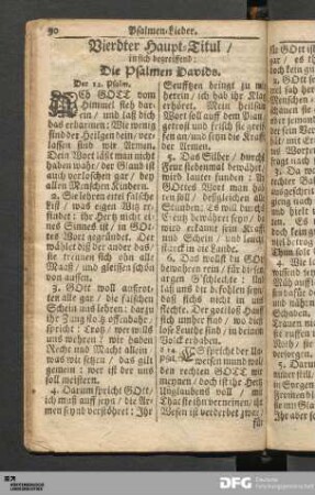 Vierdter Haupt-Titul [...].