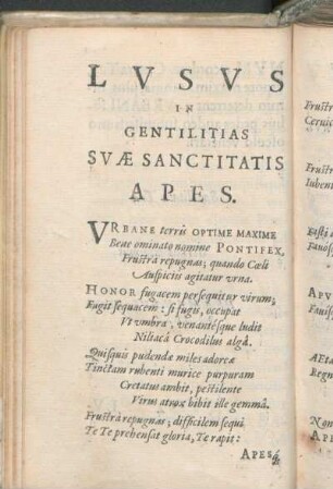 Lvsvs In Gentilitias Apes.