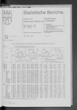 Gastgewerbe Oktober bis Dezember 1991 : Lfd. Nr. 14