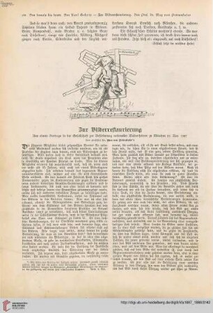 3: Zur Bilderrestaurierung : aus einem Vortrage in der Gesellschaft zur Beförderung rationeller Malverfahren zu München 23. Nov. 1887