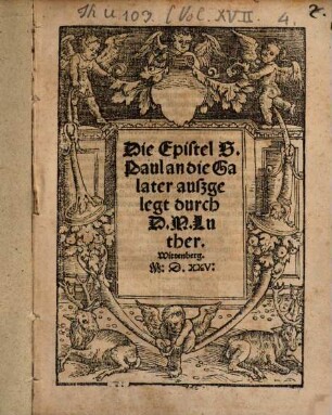 Die Epistel S. Paul an die Galater