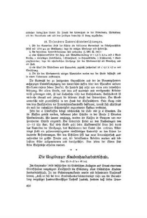 Die Augsburger Knabenhandarbeitsschule