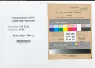Entnazifizierung Georg Bueschges , geb. 17.05.1907 (Polizeibeamter)