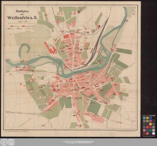 Stadtplan von Weißenfels a.S.